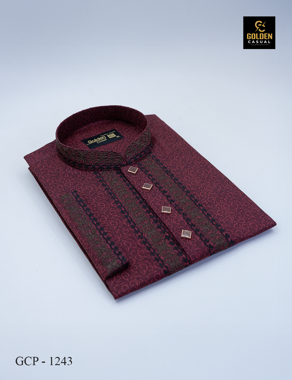 Overall jacket print Maroon
